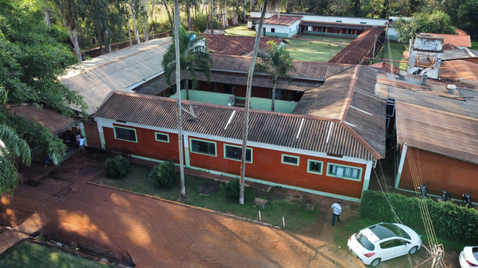 Imagem aérea do Hospital Porta da Esperança, da Missão Evangélica Caiuá, em Dourados, MS.